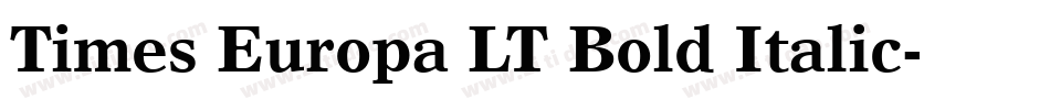 Times Europa LT Bold Italic字体转换